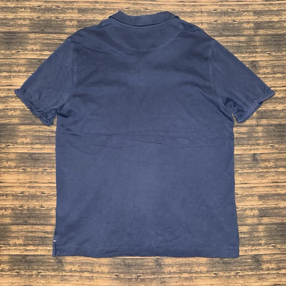 Banana Republic Mens Large Tall Blue Luxury Touch Cotton Polo Shirt